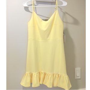 Spaghetti Strap Ruffle Hem Slip Dress